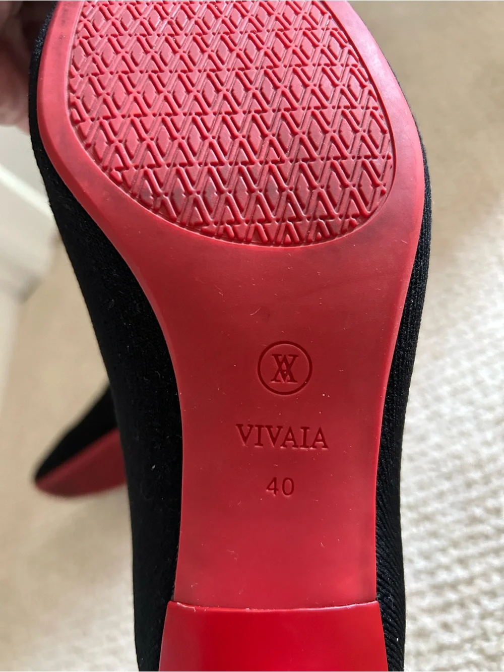 Vivaia Water-Repellent Square Toe Block Heeled Ankle Boots Red & Black Size 40